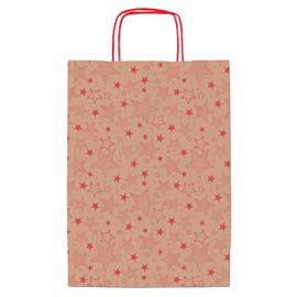 Shopper natale stelline rosse 36x12x41cm Sadoch
