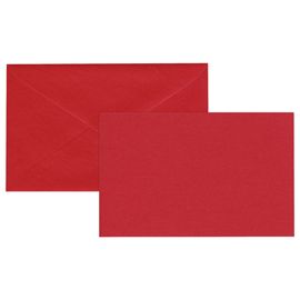 Biglietto Natale semplice neutro c/busta 9x14cm rosso Sadoch