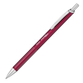 Roller EnerGel Metal Slim punta 0.7mm fusto rosso Pentel