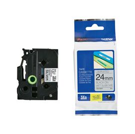 NASTRO METALIZZATO OPACO DA 24 mm (8 m Nero/Argento OPACO