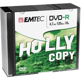DVD-R EMTEC 4,7GB 16X SLIM CASE (kit 10pz
