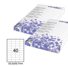Etichetta adesiva bianca 100fg A4 52,5x29,7mm (40et/fg STARLINE
