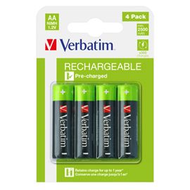 Verbatim 4 Batterie /HR6 AA Ricaricabili